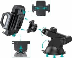 Choetech Uchwyt zaciskowy do samochodu Qi 15W T521-F 5