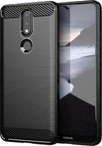 Hurtel Carbon Case elastyczne etui pokrowiec Nokia 2.4 czarny 1
