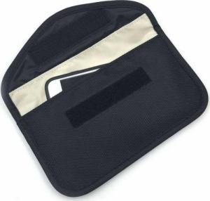 Hurtel Etui antykradzieżowe na klucze samochodowe telefon blokujące fale radiowe Faraday Box klatka Faradaya 20 cm x 11 cm czarny 15