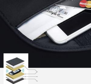 Hurtel Etui antykradzieżowe na klucze samochodowe telefon blokujące fale radiowe Faraday Box klatka Faradaya 20 cm x 11 cm czarny 4
