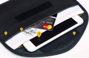 Hurtel Etui antykradzieżowe na klucze samochodowe telefon blokujące fale radiowe Faraday Box klatka Faradaya 20 cm x 11 cm czarny 6