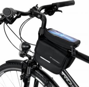 Wozinsky Torba rowerowa na ramę sakwa na rower wodoodporne etui na telefon 1,5l czarny (WBB26BK) 1