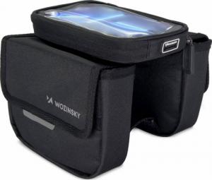 Wozinsky Torba rowerowa na ramę sakwa na rower wodoodporne etui na telefon 1,5l czarny (WBB26BK) 3
