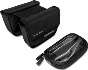 Wozinsky Torba rowerowa na ramę sakwa na rower wodoodporne etui na telefon 1,5l czarny (WBB26BK) 7