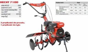 Glebogryzarka Hecht HECHT 7100 S GLEBOGRYZARKA SPALINOWA OGRODOWA KULTYWATOR CIĄGNIK DZIK TRAKTOREK Z KOŁAMI 7KM / 104CM 13