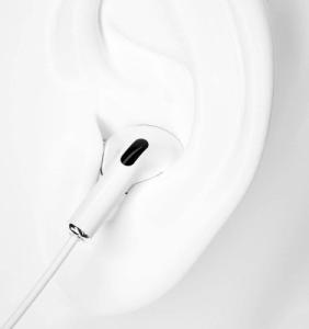 Słuchawki Dudao Dudao dokanałowe słuchawki zestaw słuchawkowy z pilotem i mikrofonem Lightning biały (X14L white) 2