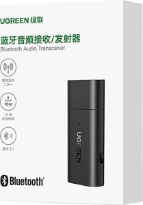 Adapter bluetooth Ugreen Transmiter Bluetooth 5.1 + adapter audio 3,5mm mini jack czarny (UGR1207BLK) 2