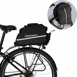 Wozinsky Wozinsky pojemna torba rowerowa na bagażnik 35L (pokrowiec przeciwdeszczowy w zestawie) czarny (WBB19BK) 1