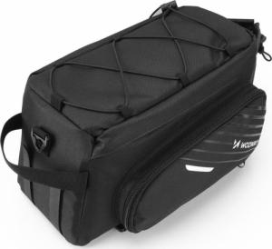 Wozinsky Torba rowerowa na bagażnik z paskiem na ramię 9L (pokrowiec przeciwdeszczowy w zestawie) czarny (WBB22BK) 2