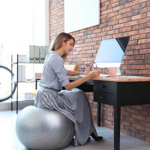 Wozinsky Wozinsky piłka gimnastyczna 65 cm do ćwiczeń rehabilitacyjna niebieski 8