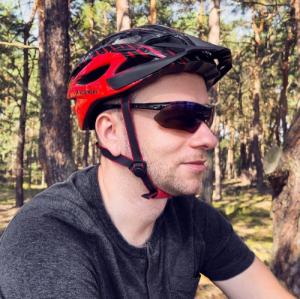 Wozinsky kask rowerowy MTB 57 - 62 cm M/L regulowany czarno-czerwony (WBH-MTB01) 15