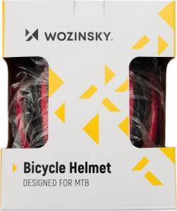 Wozinsky kask rowerowy MTB 57 - 62 cm M/L regulowany czarno-czerwony (WBH-MTB01) 4