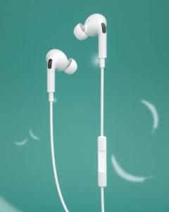 Słuchawki WK Design WK Design przewodowe dokanałowe słuchawki Lightning biały (Y31 lightning white) 4