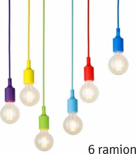 Lampa wisząca Aptel ŻYRANDOL LAMPA SUFITOWA PAJĄK 6 PUNKTÓW E27 kolorowy ZD74L 3