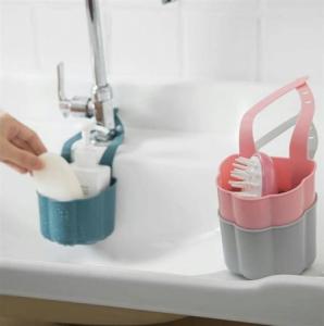 Aptel ORGANIZER KUCHENNY DO ZLEWU na gąbki zmywaki jasny-szary AG568G 4