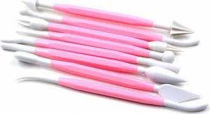 Aptel ZESTAW SZPATUŁEK DO DEKORACJI TORÓW I CIAST 8szt 14-16cm różowe AG406L 3