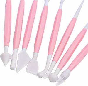 Aptel ZESTAW SZPATUŁEK DO DEKORACJI TORÓW I CIAST 8szt 14-16cm różowe AG406L 4