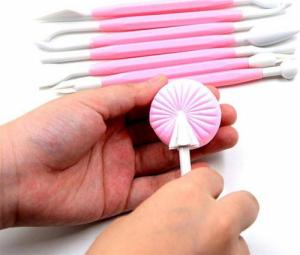 Aptel ZESTAW SZPATUŁEK DO DEKORACJI TORÓW I CIAST 8szt 14-16cm różowe AG406L 5