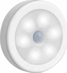 Aptel LAMPKA LED 6 Diod 0,5W 50lm z Czujnikiem Ruchu biała ZD23H 2