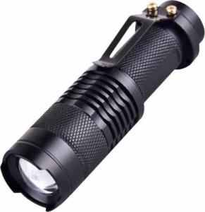 Latarka Aptel TAKTYCZNA LATARKA Z DIODĄ UV 395nm 5W ZOOM IPX4 czarna ZD75A 3