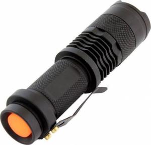 Latarka Aptel TAKTYCZNA LATARKA Z DIODĄ UV 395nm 5W ZOOM IPX4 czarna ZD75A 4