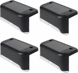 Aptel ZESTAW LAMP SOLARNYCH Schodowych 4 Lampy LED IP65 czarne ZD53C 2