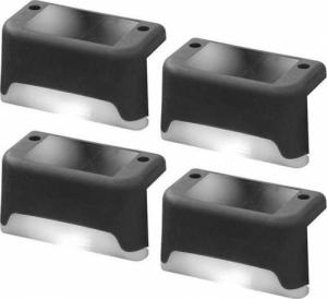 Aptel ZESTAW LAMP SOLARNYCH Schodowych 4 Lampy LED IP65 czarne ZD53C 3