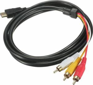 Kabel Aptel HDMI - D-Sub (VGA) + RCA (Cinch) x3 1.5m czarny (HD29A) 3