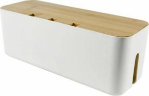 Organizer Aptel POJEMNIK NA KABLE Z POKRYWKĄ MASKUJĄCY PRZEWODY 34x13x13,5cm AG381I 1