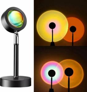 Aptel PROJEKTOR LAMPA Imitująca Zachód Słońca LED 27 cm czarna ZD67C 5