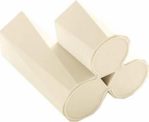 Aptel AG605E ORGANIZER NA PĘDZLE KOSMETYKI POJEMNIK 3 PRZEGRODY biały 2