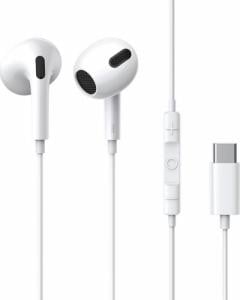 Słuchawki Baseus Baseus Encok C17 douszne słuchawki na kablu z mikrofonem USB Typ C białe (NGCR010002) 1
