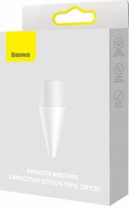 Baseus Końcówka rysika Stylus Apple Pencil 1&2 2 szt. Biała 15