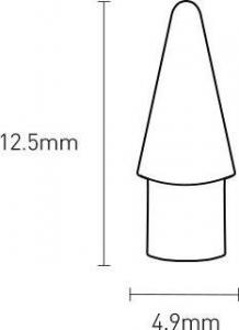 Baseus Końcówka rysika Stylus Apple Pencil 1&2 2 szt. Biała 4