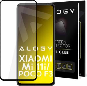 Alogy Szkło hartowane Alogy Full Glue do etui case friendly do Xiaomi Poco F3 / Mi 11i Czarne 1