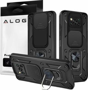Alogy Etui z osłoną aparatu Alogy Camshield Stand Ring do Poco X3 Pro / NFC czarne 1