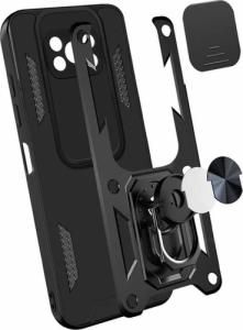 Alogy Etui z osłoną aparatu Alogy Camshield Stand Ring do Poco X3 Pro / NFC czarne 2