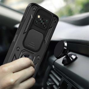 Alogy Etui z osłoną aparatu Alogy Camshield Stand Ring do Poco X3 Pro / NFC czarne 4