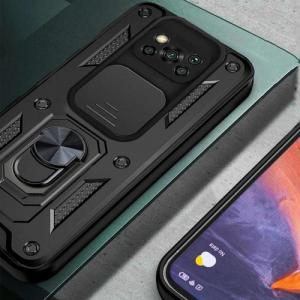 Alogy Etui z osłoną aparatu Alogy Camshield Stand Ring do Poco X3 Pro / NFC czarne 7