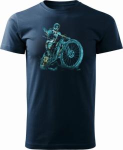 Topslang Koszulka rowerowa na rower z rowerem górskim MTB Downhill Mountain Bike męska granatowa REGULAR M 1