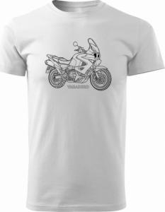 Topslang Koszulka motocyklowa z motocyklem Honda Varadero męska biały REGULAR S 1