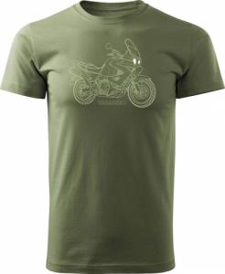 Topslang Koszulka motocyklowa z motocyklem Honda Varadero męska khaki REGULAR XL 1