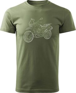 Topslang Koszulka motocyklowa na motor Moto Guzzi V85 Stroke męska khaki REGULAR r. XL 1