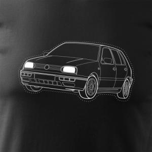 Topslang Koszulka VW Golf 3 z samochodem Golf męska czarna REGULAR r. S 2