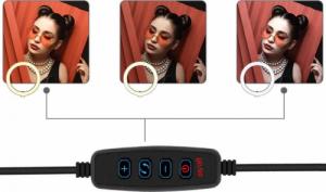 Lampa pierścieniowa Alogy Ring A33 do zdjęć makijażu + statyw 8