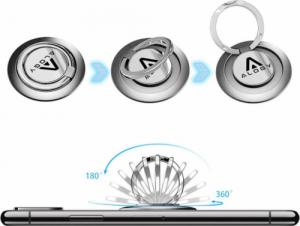 Alogy Uchwyt na telefon palec Alogy Ring Holder stojak pierścień podstawka Srebrny 2
