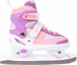 Rolki Bestif BRS02 z wymienną płozą regulowane różowe r. 34-37 5