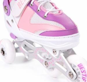 Rolki Bestif BRS02 z wymienną płozą regulowane różowe r. 34-37 10