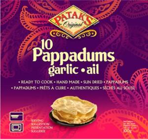 Pataks Indyjskie placki papadam z czosnkiem, pikantne 100g - Patak's Original 1
