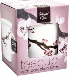 Kubek do herbaty z filtrem, porcelanowy Sakura 300ml - Royal Tea 2